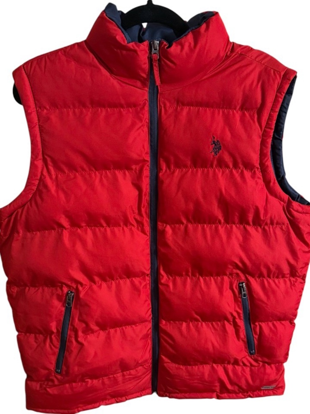 U.S. Polo Assn. Red Puffer Vest size medium feel dry unisex